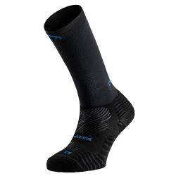 Lurbel Lane Pro Laufsocken, hohe Socken, Laufsocken, atmungsaktive Socke, Kompressionssocken, Unisex, schwarz/blau, M von Lurbel