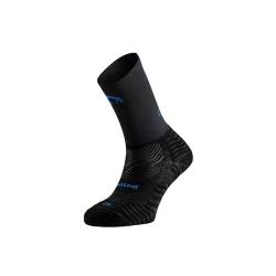 Lurbel Road Pro Laufsocken, Kompressionssocken, Laufsocken, Langstrecken-Socken, Anti-Bläschen-Socken, Unisex, schwarz/blau, XL von Lurbel