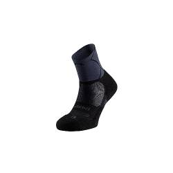 Lurbel Track Trail Running-Socken, Anti-Bläschen-Socken, atmungsaktive und geruchshemmende Socken, Laufsocken, Herrensocken, Unisex., schwarz/dunkelgrau, XL von Lurbel