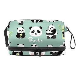 Kosmetiktasche Mit Reißverschluss Panda-Muster Kosmetiktasche Tragbare Kosmetiktasche Reisekosmetik-Organizer Für Frauen von Lurnise