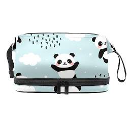 Kosmetiktasche Mit Reißverschluss Tiermuster Panda Kosmetiktasche Tragbare Kosmetiktasche Reisekosmetik-Organizer Für Frauen von Lurnise
