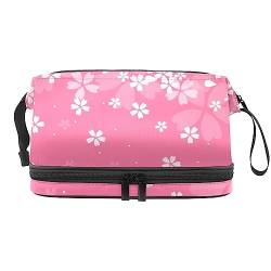 Makeup-Reisekoffer Japanische Kirschblüten wasserdichte Reißverschlusstasche Reise-Kosmetik-Organizer Für Frauen von Lurnise