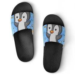 Pantoffeln Für Frauen Niedlicher Pinguin Dusche Sandalen Badeschuhe Hausschuhe Für Männer von Lurnise