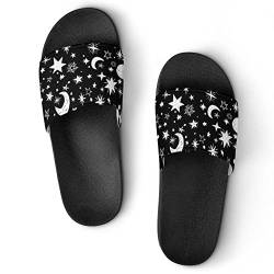 Pantoffeln Für Frauen Sterne Mond Galaxie Muster Dusche Sandalen Badeschuhe Hausschuhe Für Männer von Lurnise