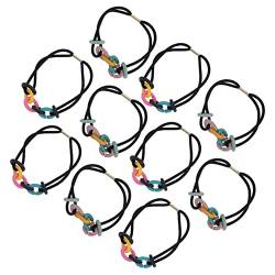 Lurrose 10 Stk Haarring Gummiband-haargummis Haargummis Seil Koreanische Haargummis Nahtloser Haargummi Pferdeschwanzhalter Armbänder Für Frauen Haarseile Südkorea Fräulein Nylon Elastisch von Lurrose