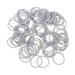 Lurrose 100st Schwarzes Elastisches Stirnband Elastische Pferdeschwanzhalter Pferdeschwanz-haltering Baby Mädchen Haargummis Haarband Frauen Haarbindungen Gummiband Spiral- Haarseil Kleine von Lurrose