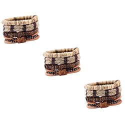 Lurrose 12 Stk Armband Haargummis Haarschmuck Handgelenkdekoration Alte Armbänder Geflochtene Armbänder Gewebte Armbänder Deko Für Männer Armbänder Armbänder Einstellen Leder Hanfseil Mann von Lurrose