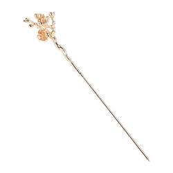 Lurrose 1stk Haarnadel Retro-haarstäbe Blumenhaarstab Haarstyling-clip Kopfschmuck Selber Machen Haarstock Haar Stick Chinesischer Haarstab Blumendekor Frau Jahrgang Pflaume Kupfer von Lurrose