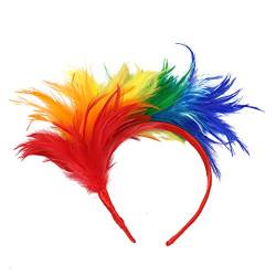 Lurrose 20er Jahre Stirnband Feder Haarreif Haarband Hochzeit Kopfbedeckung Vinatge Party Gatsby Kostüm Accessoires (bunt) von Lurrose