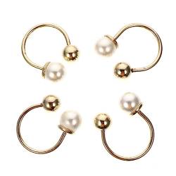Lurrose 4 Stück Perlenbrosche Broschen Für Kleidung Pullover Taille Metall Fräulein von Lurrose