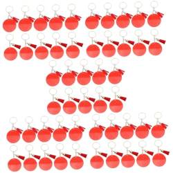 Lurrose 50 Stück Schlüsselanhänger aus Acryl Schlüsselbund dekorativer leerer Schlüsselanhänger handgemachte Schlüsselanhänger Schlüssel liefert Quaste Zubehör schmücken Metall rot von Lurrose