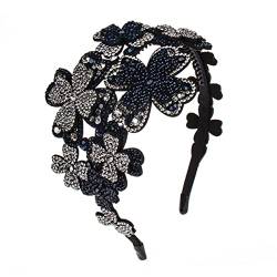 Lurrose Stirnband Flapper-accessoires Für Frauen Strass-stirnbänder Für Frauen Damen Stirnbänder Pu-leder Pu-leder Haarband Aus Strass Damenschmuck Fräulein Strasssteine Gatsby Mit Diamant von Lurrose