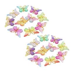 Lurrose Verzierungen 90 Stk Schmetterling Zubehör Handyhülle-ornament Handwerkliche Verzierung Charms Mit Harzfüllung Handyhülle Mit Charme Flache Rücken Lose Schmuck Plastik Patch von Lurrose