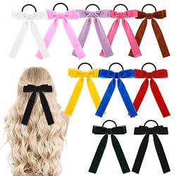 10 Stück Haarschleife Haartuch Damen zum Binden Samt Haargummi mit Schleife Haare Stretch Stirnband Haarband Schleife Stirnbänder Pferdeschwanz Haarspange Zubehör für Damen Mädchen von Lusofie