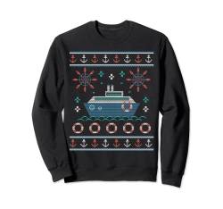 Seefahrer Schiff Fischer Nordsee Ugly Christmas Sweater Sweatshirt von Lustig Weihnachten XMas Geschenke Outfit
