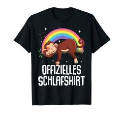 Offizielles Schlafshirt Affe Schlafanzug Affen T-Shirt von Lustige Affen Liebhaber Geschenk