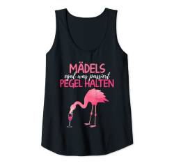 Damen Mädels Egal Was Passiert Pegel Halten - JGA Frauen Flamingo Tank Top von Lustige Alkohol Party Motive & Designs