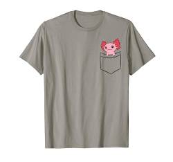 Niedlicher Axolotl in der Tasche Jungen Mädchen Baby Axolotl T-Shirt von Lustige Axolotl Tier Geschenke