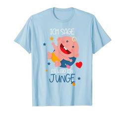 Baby Gender Reveal Party, lustiges Es wird ein Junge T-Shirt von Lustige Baby Gender Reveal Party Produkte