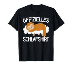 Schlafanzug Schlafendes Faultier Pyjama Offizielles Schlaf T-Shirt von Lustige Bekleidung Damen Herren Kinder