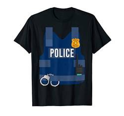 Polizei Police Uniform Sheriff Karneval Kostüm Kinder Lustig T-Shirt von Lustige Berufe Karneval und Fasching Kostüme