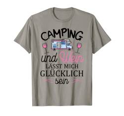 Wohnmobil Campen Camping Und Wein Frauen Camper Geschenk T-Shirt von Lustige Camper Geschenke by Pfalzpower.Clothing