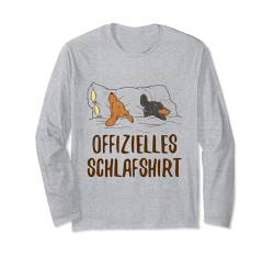 Offizielles Schlafshirt Dackel Bettwäsche Pyjama Dackel Langarmshirt von Lustige Dackel Shirts Weihnachten Dackel Geschenke