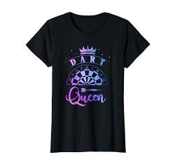 Dart Queen Dartscheibe Frau Beste Dartspielerin T-Shirt von Lustige Dartspieler Design Darts Sport