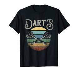 Vintage Dartpfeile Sunset Darts T-Shirt von Lustige Dartspieler Design Darts Sport