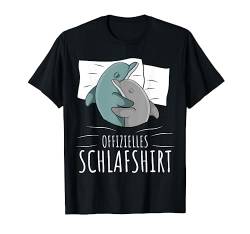 Offizielles Schlafshirt Delfin Schlafen Schlafanzug T-Shirt von Lustige Delfin Liebhaber Geschenkideen