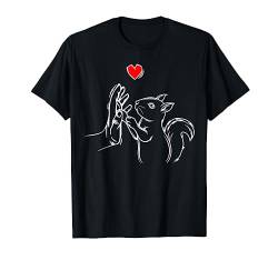 Eichhörnchen Liebe Kinder Damen Geschenk T-Shirt von Lustige Eichhörnchen & Nagetier Geschenkideen