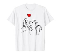 Eichhörnchen Liebe Kinder Damen Geschenk T-Shirt von Lustige Eichhörnchen & Nagetier Geschenkideen