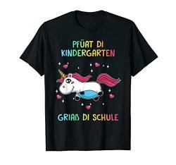 Einschulung Schulanfang Einhorn Bayern Bayrisch Kinder T-Shirt von Lustige Einhorn Einschulung Schulanfang Geschenke