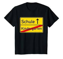 Kinder Ortsschild Kindergarten Schule I lustiges 2024 Einschulungs T-Shirt von Lustige Einschulung Grundschule Ortsschild Designs