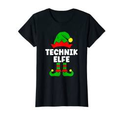 Damen Technik Elfe IT Weihnachtsoutfit Familie Partnerlook Kostüm T-Shirt von Lustige Elf Famlienoutfit Weihnachten Pyjama Pulli