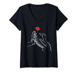 Damen Enten Liebe Ente T-Shirt mit V-Ausschnitt von Lustige Enten Liebhaber Designs & Geschenke