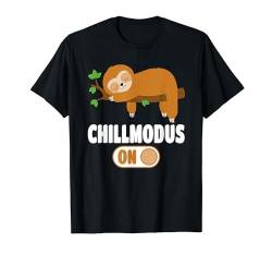 Chillmodus On Lustiges Schlafendes Faultier Nachthemd Pyjama T-Shirt von Lustige Faultier Bekleidung Damen Herren Kinder