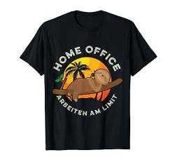 HOME OFFICE ARBEITEN AM LIMIT Lustiges Faultier Chillen T-Shirt von Lustige Faultier Chiller Relax Sprüche Styles