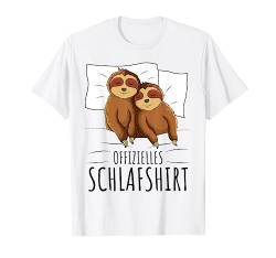 Offizielles Schlafshirt Faultier Schlafen T-Shirt von Lustige Faultier Liebhaber Geschenk