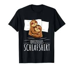Offizielles Schlafshirt Faultier T-Shirt von Lustige Faultier Liebhaber Geschenk