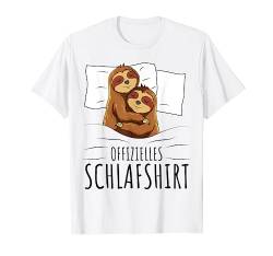Offizielles Schlafshirt Faultier T-Shirt von Lustige Faultier Liebhaber Geschenk