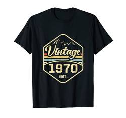 Vintage 1970 Est. Retro Stil 51. Geburtstag T-Shirt von Lustige Geburtstagsgeschenke für Männer und Frauen