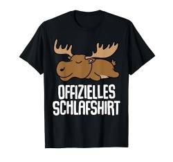 Offizielles Schlafshirt Herren Elch Lustige Geschenke Elch T-Shirt von Lustige Geschenke Damen Shirt Fun Lustige T-Shirts