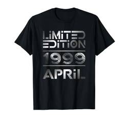 Limited Edition April 1999 Mann Frau 25. Geburtstag T-Shirt von Lustige Geschenke zum 25. Geburtstag 1999