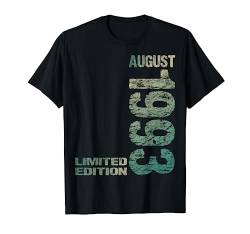 August 1993 Mann Frau 31. Geburtstag Limited Edition 31 T-Shirt von Lustige Geschenke zum 31. Geburtstag 1993