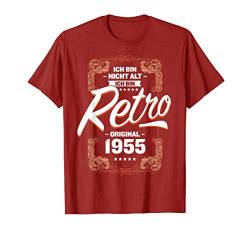 Jahrgang 1955 Geburtstag Geschenk Retro T-Shirt von Lustige Geschenkidee Geburtsjahr
