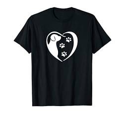 Pfotenabdruck Hund Hundepfote Frauchen Herrchen Geschenkidee T-Shirt von Lustige Hunde Besitzer Geschenke & Bekleidung