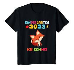 Kinder Kindergarten 2023 Ich Komme Kindergarten Kind Kiga Fuchs T-Shirt von Lustige Kindergarten Outfit Sohn Tochter Deko Kita