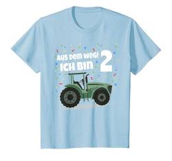 Kinder Ich bin schon zwei 2. Geburtstag Junge Trecker Bagger Kinder T-Shirt von Lustige Kindergeburtstags design Jungen & Mädchen