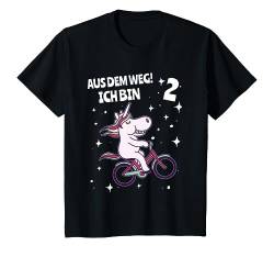Kinder Kind 2. Kinder Geburtstag Mädchen 2 Jahre Fahrrad Deutsch T-Shirt von Lustige Kindergeburtstags design Jungen & Mädchen